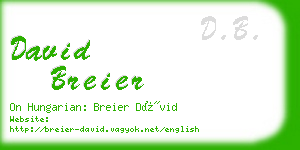 david breier business card